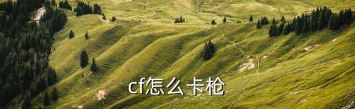 cf怎么卡枪