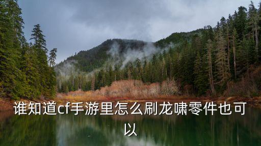 谁知道cf手游里怎么刷龙啸零件也可以