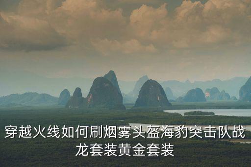 穿越火线如何刷烟雾头盔海豹突击队战龙套装黄金套装