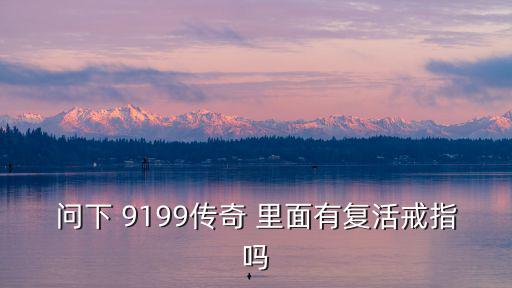 问下 9199传奇 里面有复活戒指吗