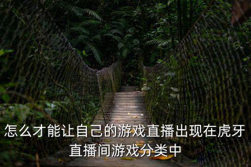 怎么才能让自己的游戏直播出现在虎牙直播间游戏分类中