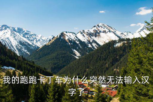 我的跑跑卡丁车为什么突然无法输入汉字了