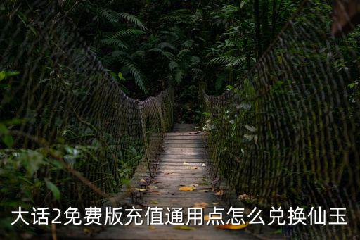 大话2免费版充值通用点怎么兑换仙玉