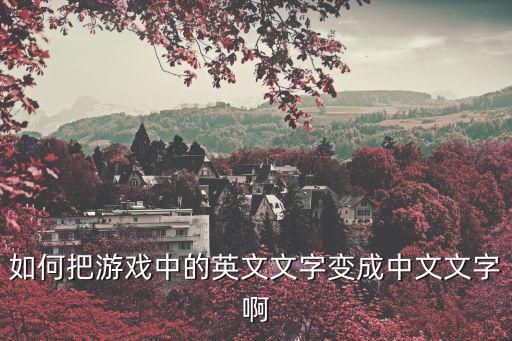 如何把游戏中的英文文字变成中文文字啊