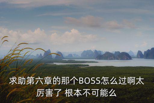 求助第六章的那个BOSS怎么过啊太厉害了 根本不可能么