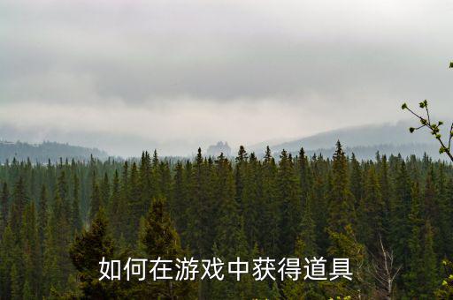 如何在游戏中获得道具