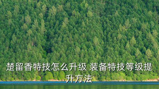 楚留香特技怎么升级 装备特技等级提升方法