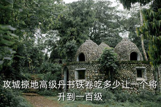攻城掠地高级丹书铁卷吃多少让一个将升到一百级