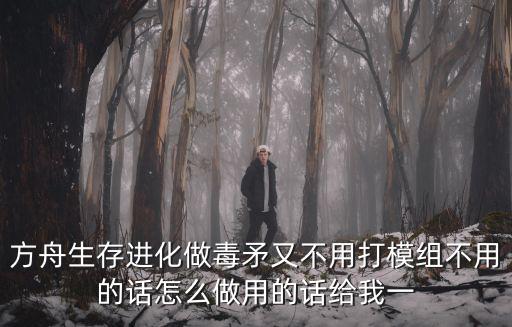 方舟生存进化做毒矛又不用打模组不用的话怎么做用的话给我一