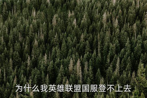 为什么我英雄联盟国服登不上去