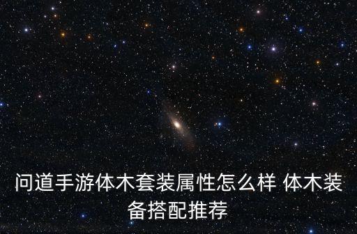 问道手游体木套装属性怎么样 体木装备搭配推荐
