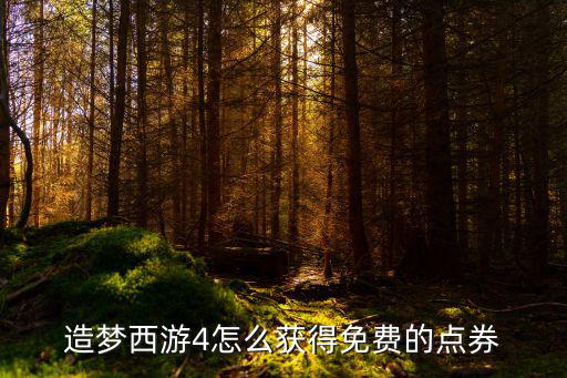 造梦西游4怎么获得免费的点券
