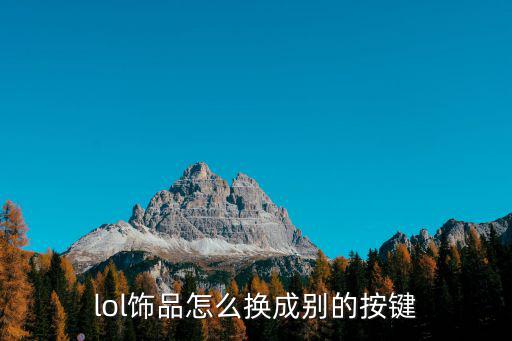 lol饰品怎么换成别的按键