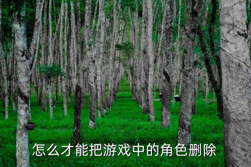 桃花源记手游不玩的角色怎么删除，怎么才能把游戏中的角色删除