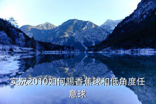 实况2010如何踢香蕉球和低角度任意球