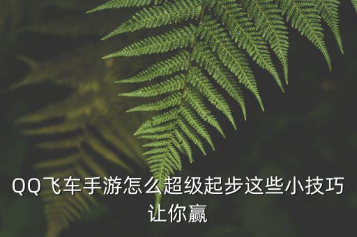 超级驾驶手游怎么将操作调整，QQ飞车手游怎么超级起步这些小技巧让你赢