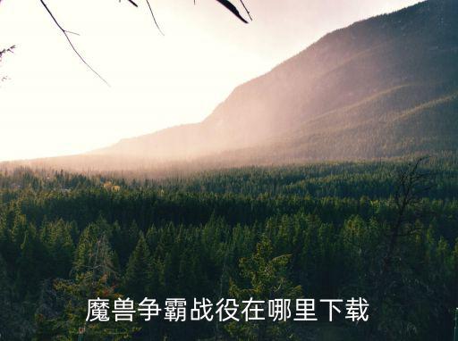 魔兽争霸战役在哪里下载