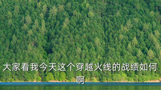 大家看我今天这个穿越火线的战绩如何啊