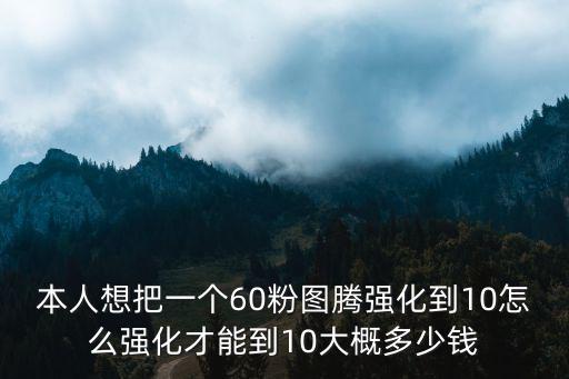 本人想把一个60粉图腾强化到10怎么强化才能到10大概多少钱
