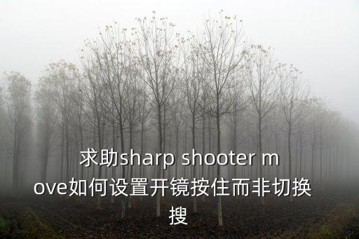 求助sharp shooter move如何设置开镜按住而非切换 搜