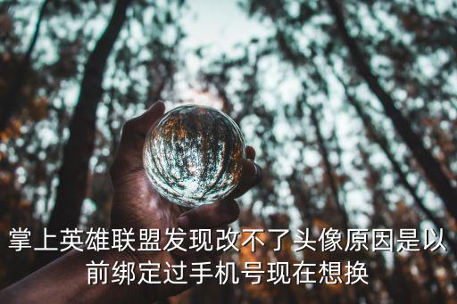 掌上英雄联盟发现改不了头像原因是以前绑定过手机号现在想换