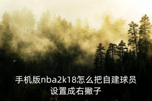 手机版nba2k18怎么把自建球员设置成右撇子