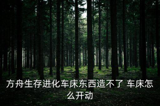 方舟生存进化手游启蒙之汤怎么用，方舟生存进化车床东西造不了 车床怎么开动