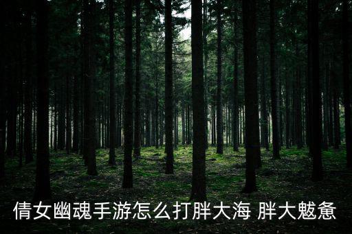 倩女幽魂手游怎么打胖大海 胖大魃惫