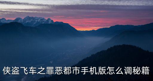 罪恶都市手游中文版怎么开秘籍，侠盗飞车之罪恶都市手机版怎么调秘籍