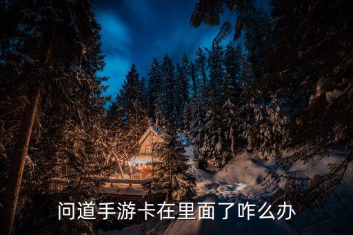 问道手游点卡玩多了怎么办，问道手游卡在里面了咋么办