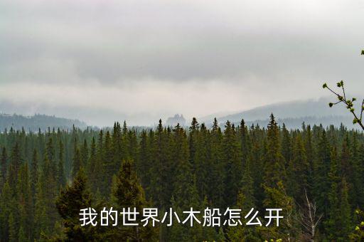 我的世界小木船怎么开