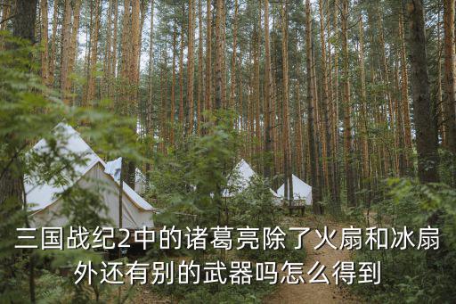 三国战纪2中的诸葛亮除了火扇和冰扇外还有别的武器吗怎么得到