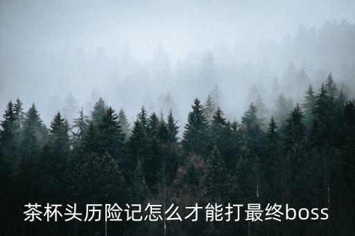 茶杯头历险记怎么才能打最终boss