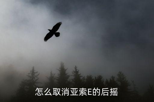 怎么取消亚索E的后摇