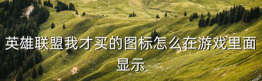英雄联盟我才买的图标怎么在游戏里面显示