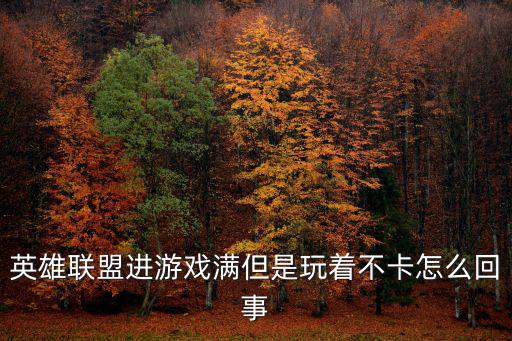 英雄联盟进游戏满但是玩着不卡怎么回事