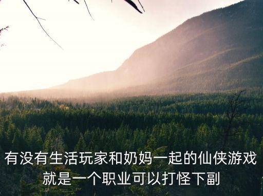 有没有生活玩家和奶妈一起的仙侠游戏就是一个职业可以打怪下副