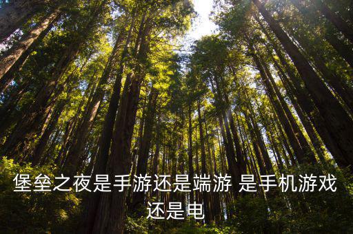 堡垒之夜是手游还是端游 是手机游戏还是电