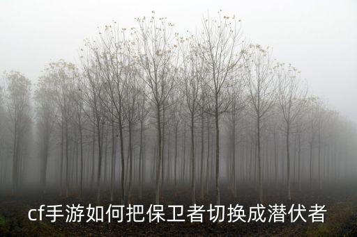 cf手游如何把保卫者切换成潜伏者