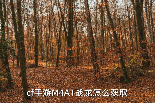 cf手游M4A1战龙怎么获取