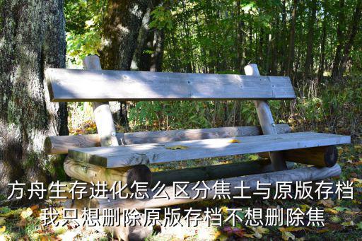方舟生存进化怎么区分焦土与原版存档 我只想删除原版存档不想删除焦