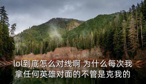 英雄联盟手游怎么对线和支援，lol到底怎么对线啊 为什么每次我拿任何英雄对面的不管是克我的