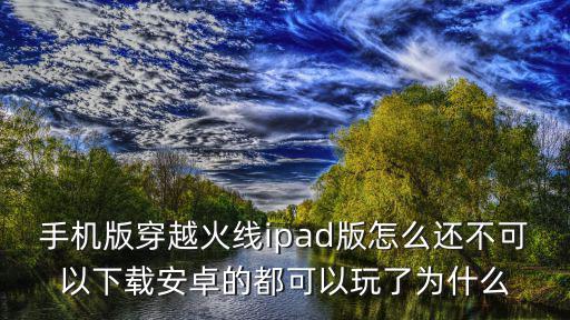 手机版穿越火线ipad版怎么还不可以下载安卓的都可以玩了为什么