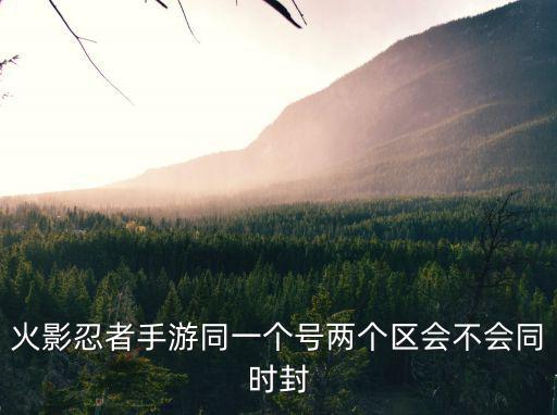火影忍者手游同一个号两个区会不会同时封