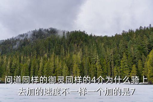 问道同样的御灵同样的4介为什么骑上去加的速度不一样一个加的是7