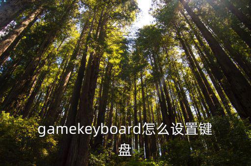 gamekeyboard怎么设置键盘