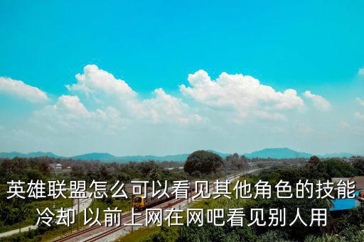 英雄联盟怎么可以看见其他角色的技能冷却 以前上网在网吧看见别人用