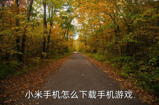 小米手机怎么下载手机游戏