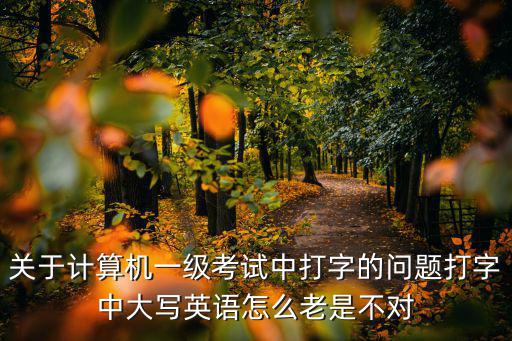 关于计算机一级考试中打字的问题打字中大写英语怎么老是不对