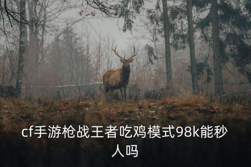 cf手游枪战王者吃鸡模式98k能秒人吗